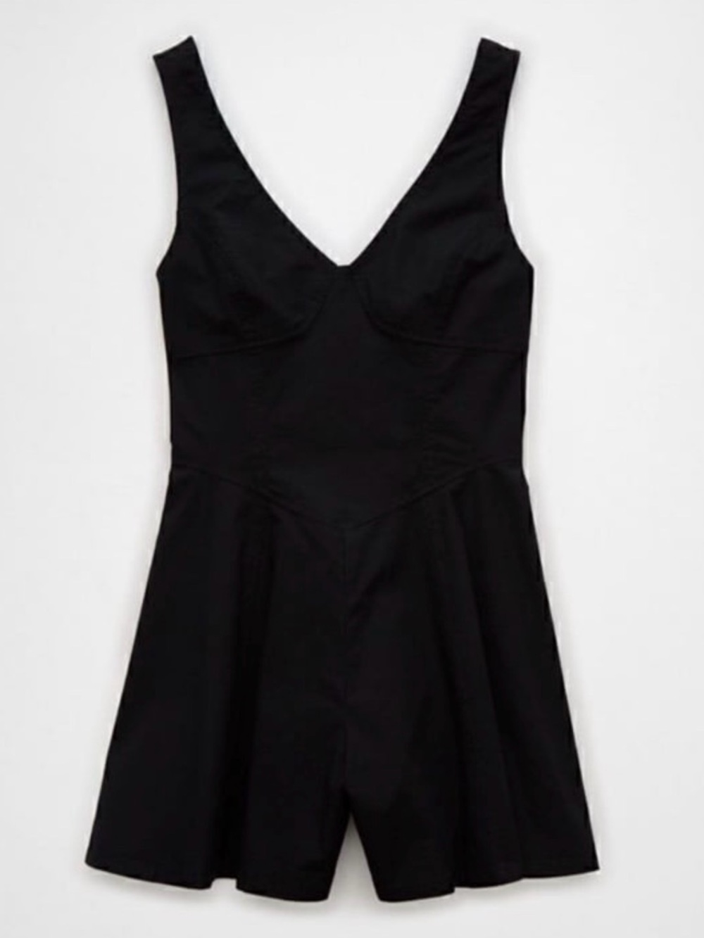 American Eagle Black Corset Style Romper Size Medium NWT Adjustable Straps